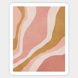 Abstract stripes, Retro, Mid century art Sticker